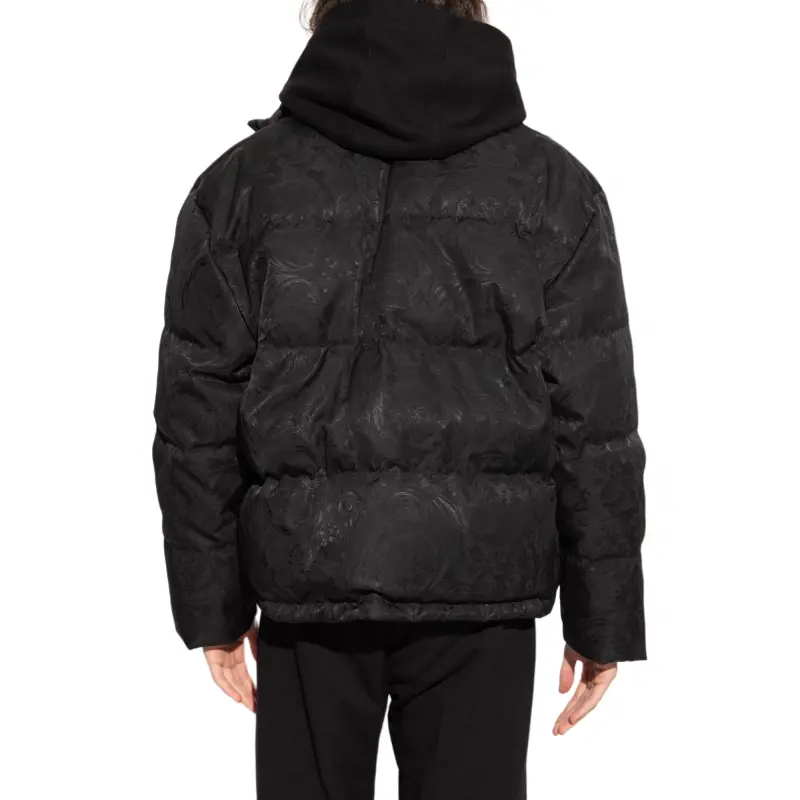 VERSACE Baroque Printed Zipped Puffer Jacket-4