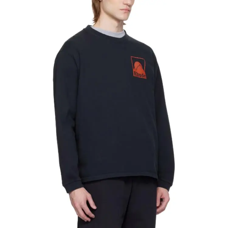 RHUDE Moonlight Badge Long Sleeve Tee-2