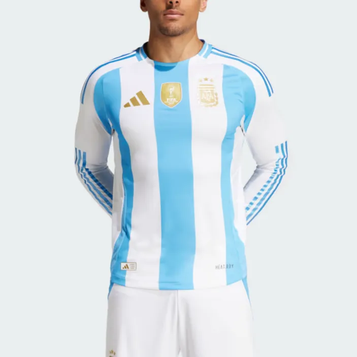Adidas Argentina 24 Long Sleeve Home Authentic Jersey-2