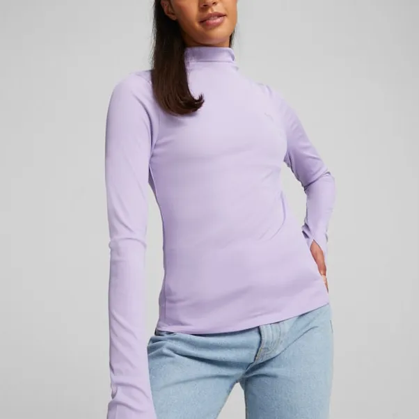 PUMA T-Shirts Women's Purple-4