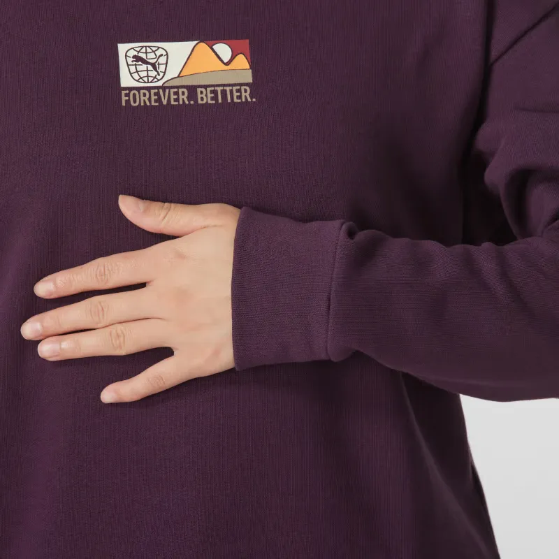 PUMA Sweatshirt Women's Dark Purple-5