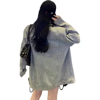 SECFLY OFFICIAL Denim Jacket Women's Light Blue