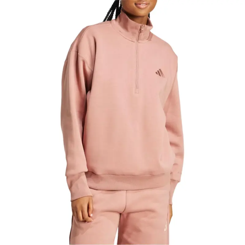 Adidas Free Shipping With AdiClub All Szn Fleece Loose Quarter Zip Sweatshirt-2