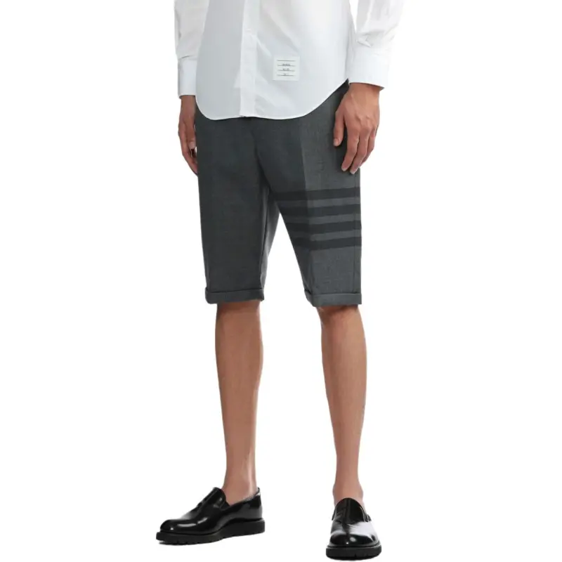 THOM BROWNE 4 Bar Wool blend Shorts-3