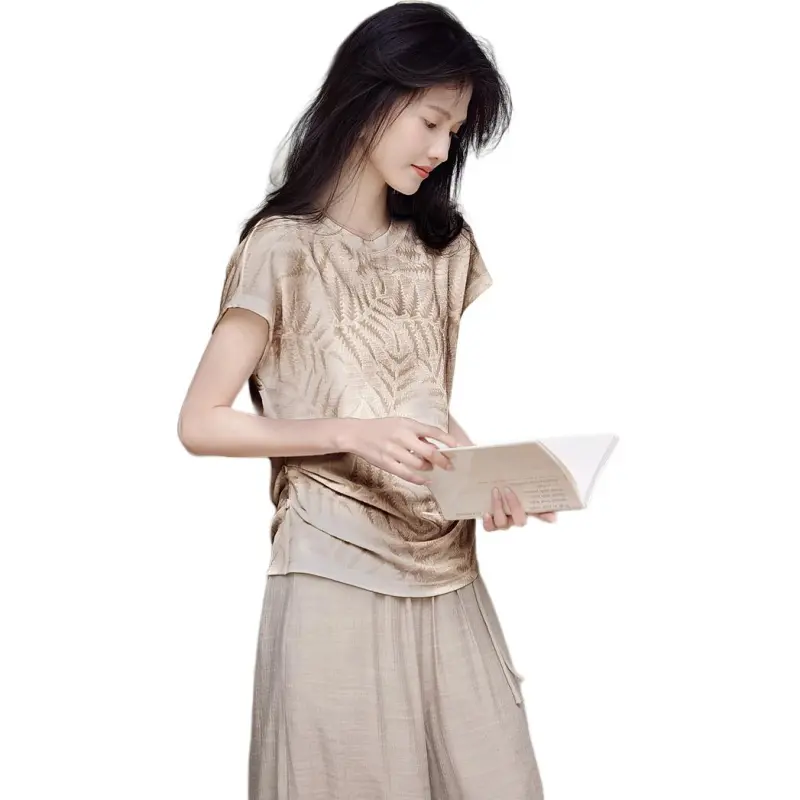 XWI T Shirts Women's Light Coffee-3