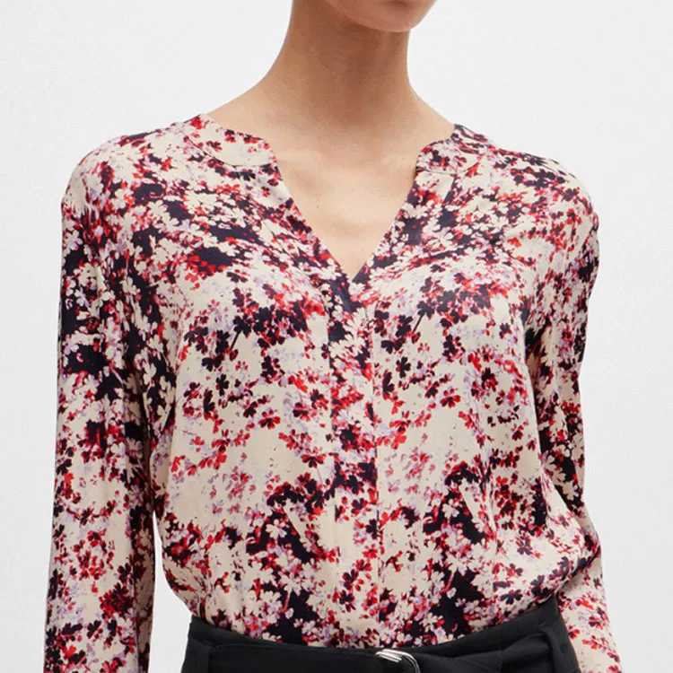 Boss Floral print Satin Shirt-2