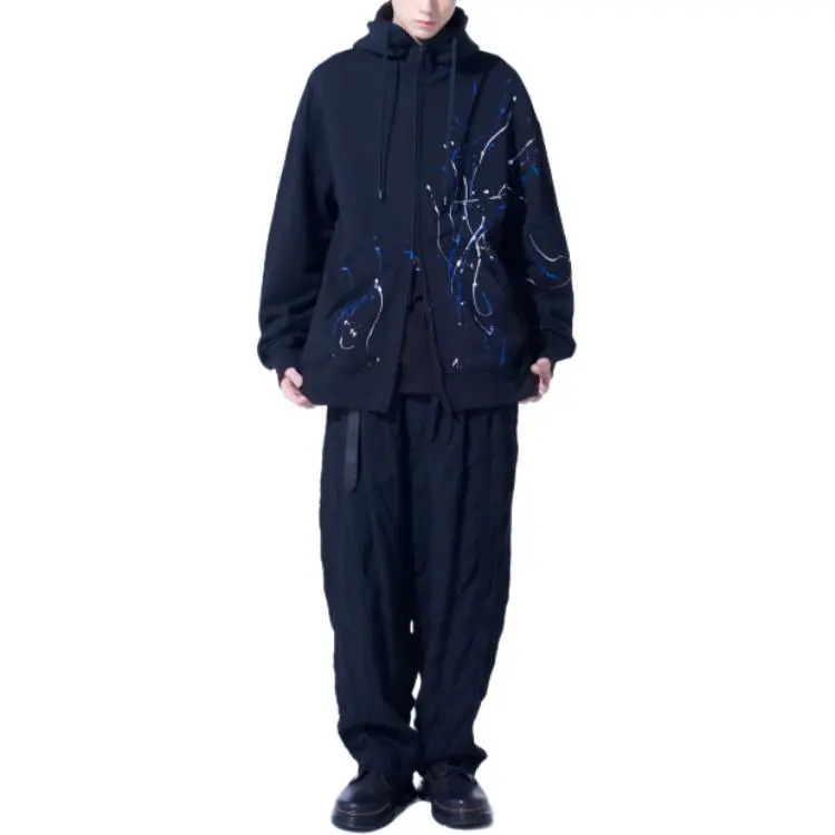 Yohji Yamamoto S'YTE FW24 Sweatshirt Unisex Black Blue-9