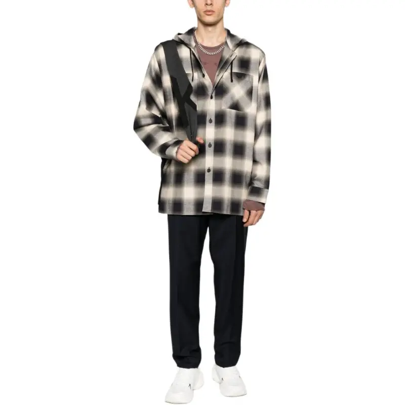 Givenchy Check Hooded Overshirt Jacket-2
