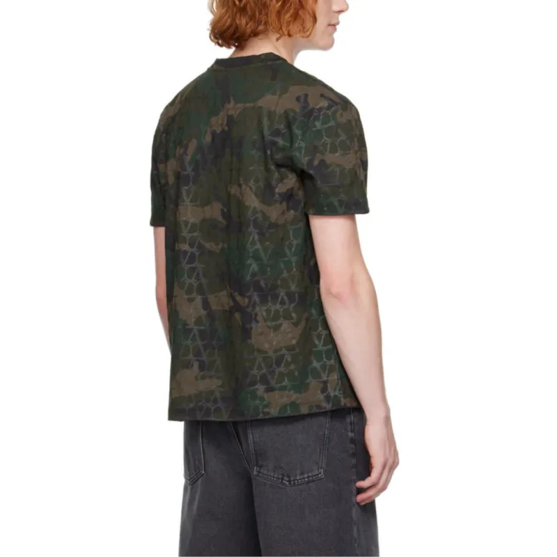 Valentino All Over Logo Patterned Crewneck T Shirt-6