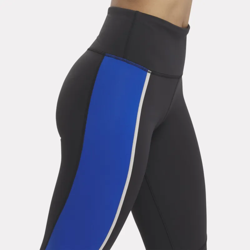Reebok Lu Leggings Women's Black/Blue-5