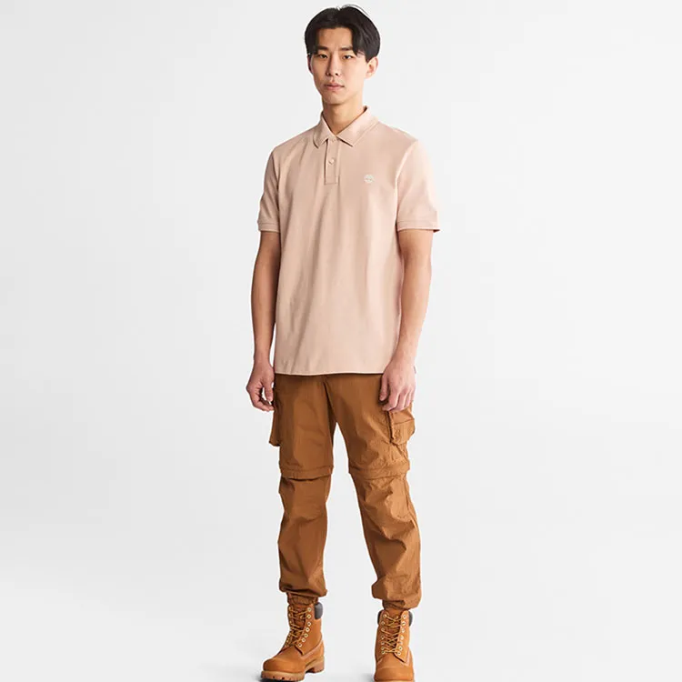 Timberland Polo Shirts Men Light Pink-2