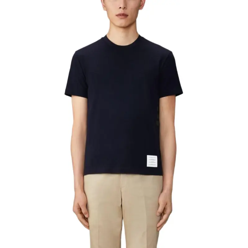 THOM BROWNE Short Sleeved Crewneck Knitted T Shirt-3