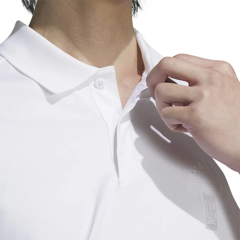 Adidas Polo Shirts Men White-4