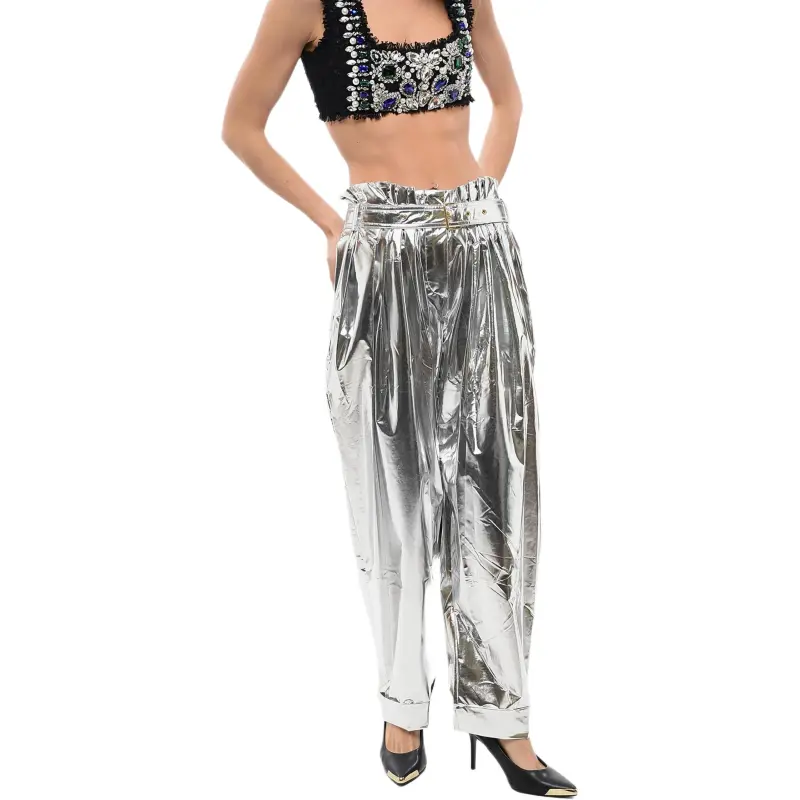 BALMAIN Pleated High waisted Tapered Trousers-2
