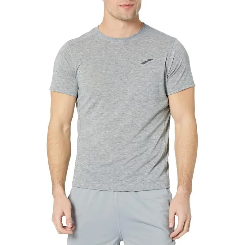 Brooks T-Shirts Men Gray-2