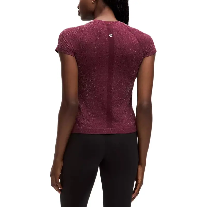 Lululemon Swiftly Tech T Shirt Women's Parallel Texture Garnet Red/Berry Red-1