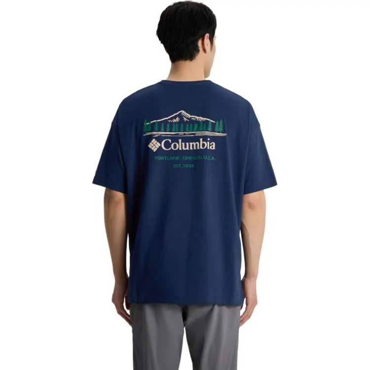 Columbia T Shirts Men Blue 464-4