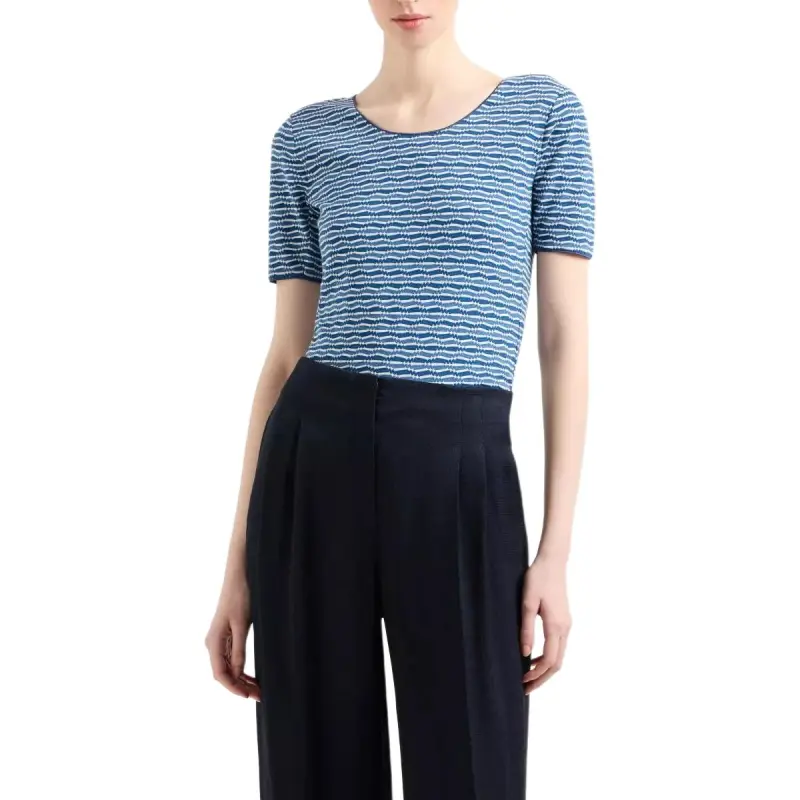 EMPORIO ARMANI Jacquard Jersey T shirt-1