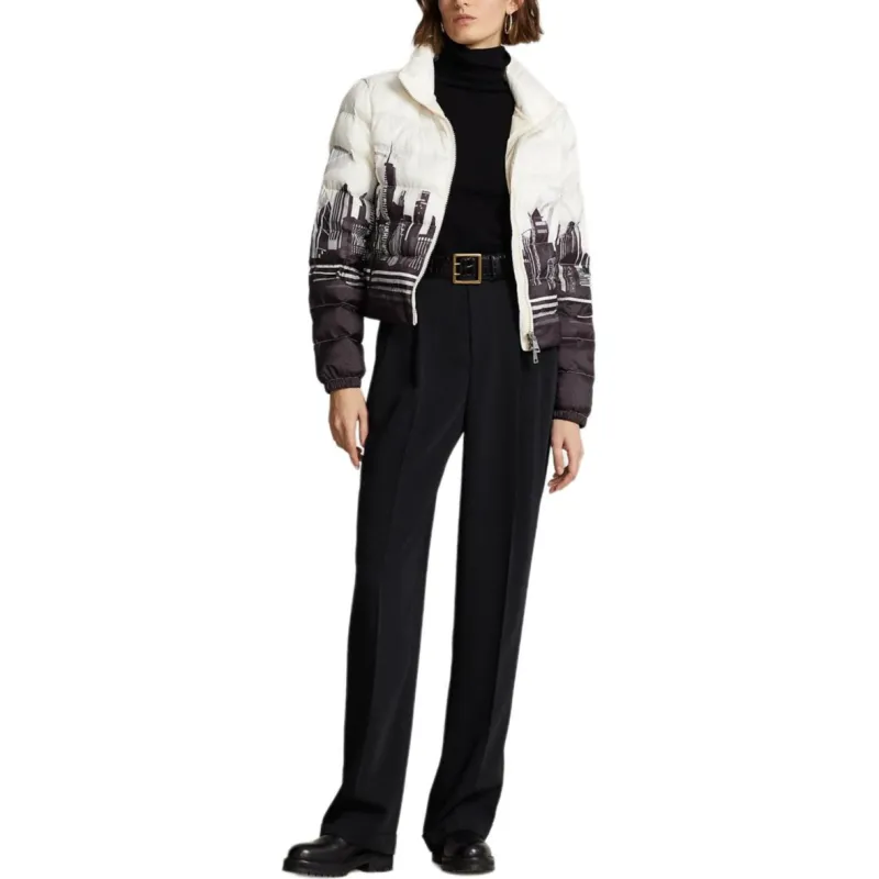 Polo Ralph Lauren Puffer Jackets Women's Black/White-1