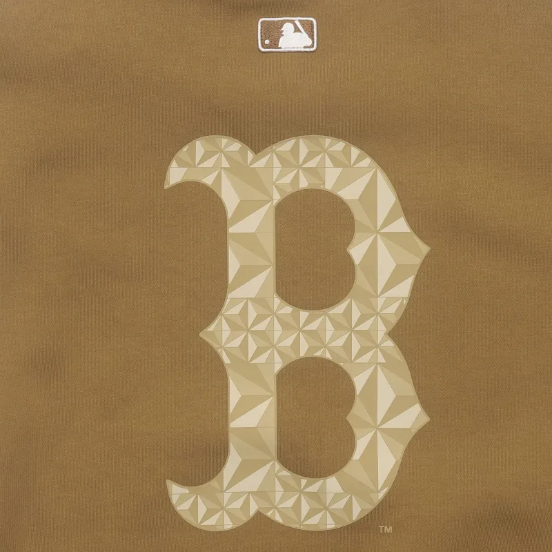 MLB Boston Red Sox MONOGRAM BIG LUX Sweatshirt Unisex Camel-3