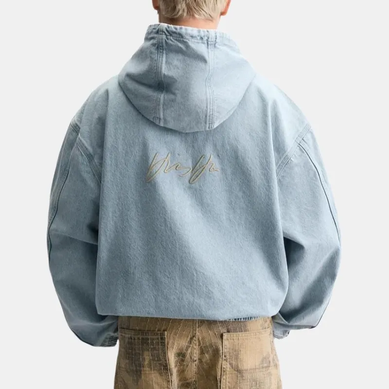 ZARA Denim Jacket Men's Light Blue-3