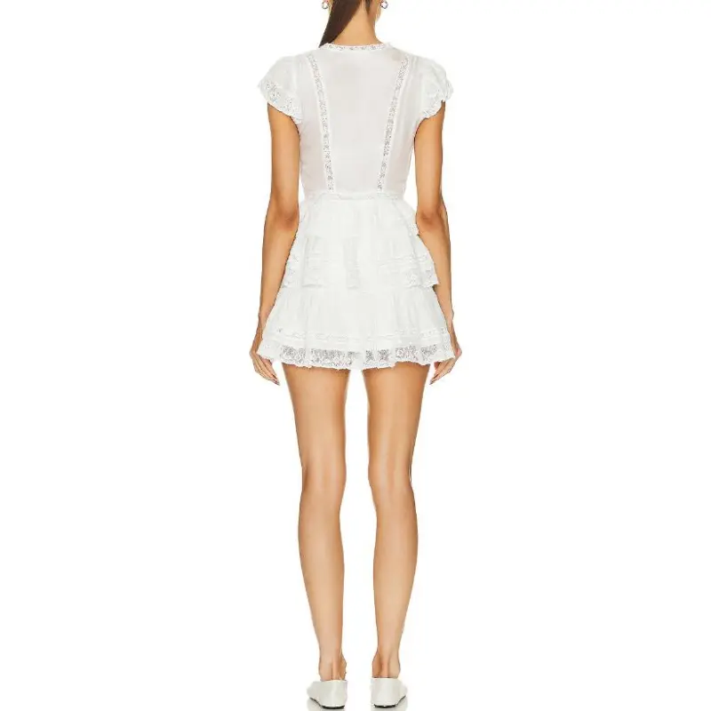 LOVESHACKFANCY Short-Sleeved Dresses Women's White-1