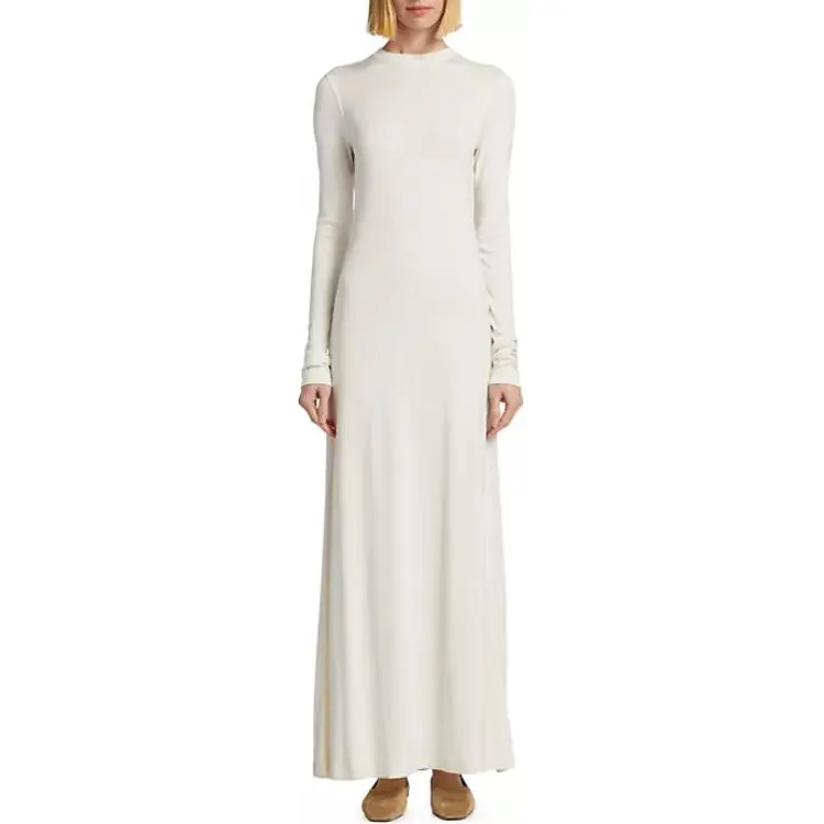 TOTEME Long sleeve Jersey Maxi Dress-4