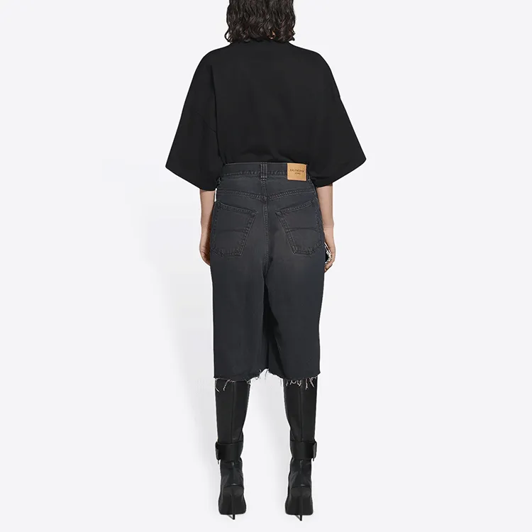 Balenciaga Denim Short Skirts Women's Blue-3