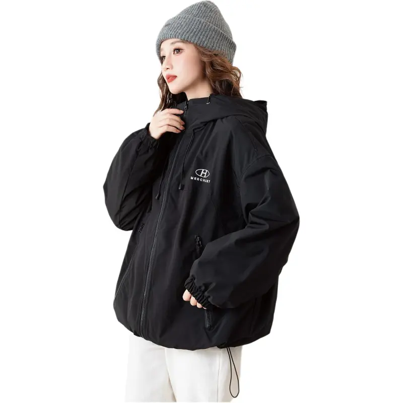 Tonlion Jackets Coats Women's Black-2