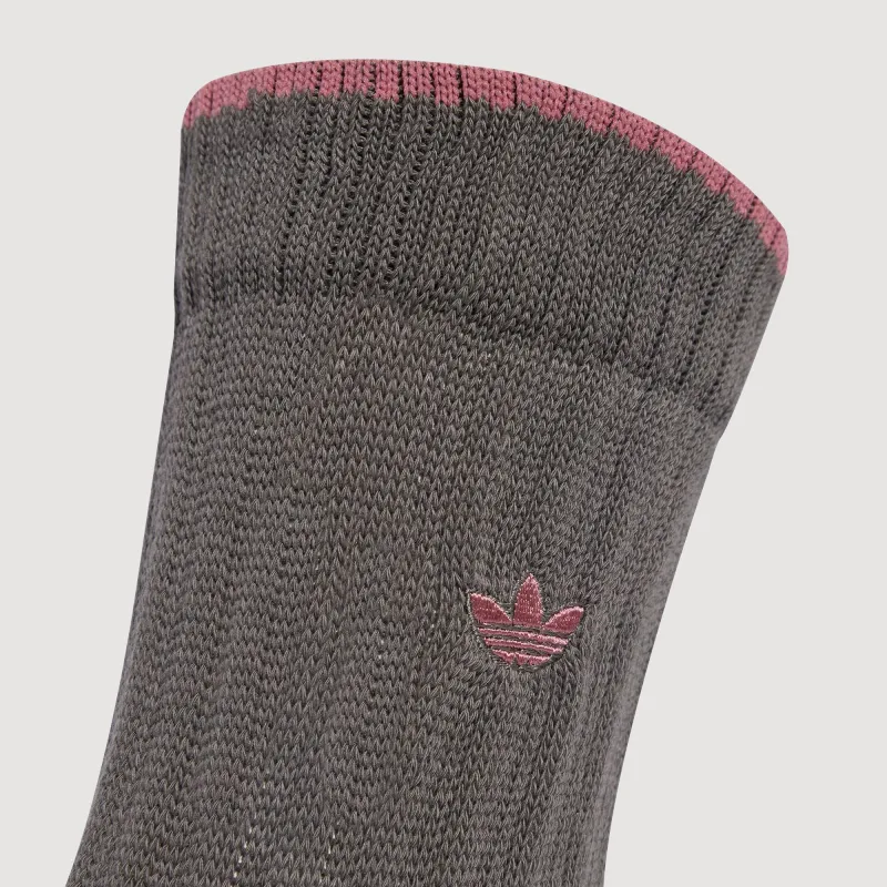 Adidas Originals Mid Calf Socks Unisex 1 Pack Iron Gray-2