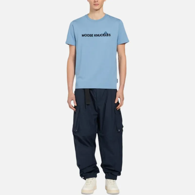 Moose Knuckles T Shirt Men's Ocean Blue-3