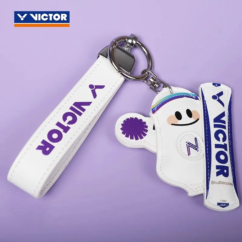 VICTOR Badminton Souvenirs White Unisex Keychain-3