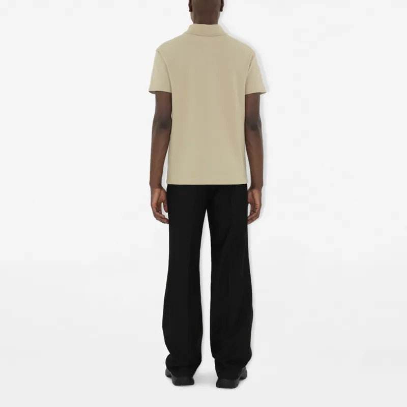 Burberry Logo Embroidered Short Sleeved Polo Shirt-4