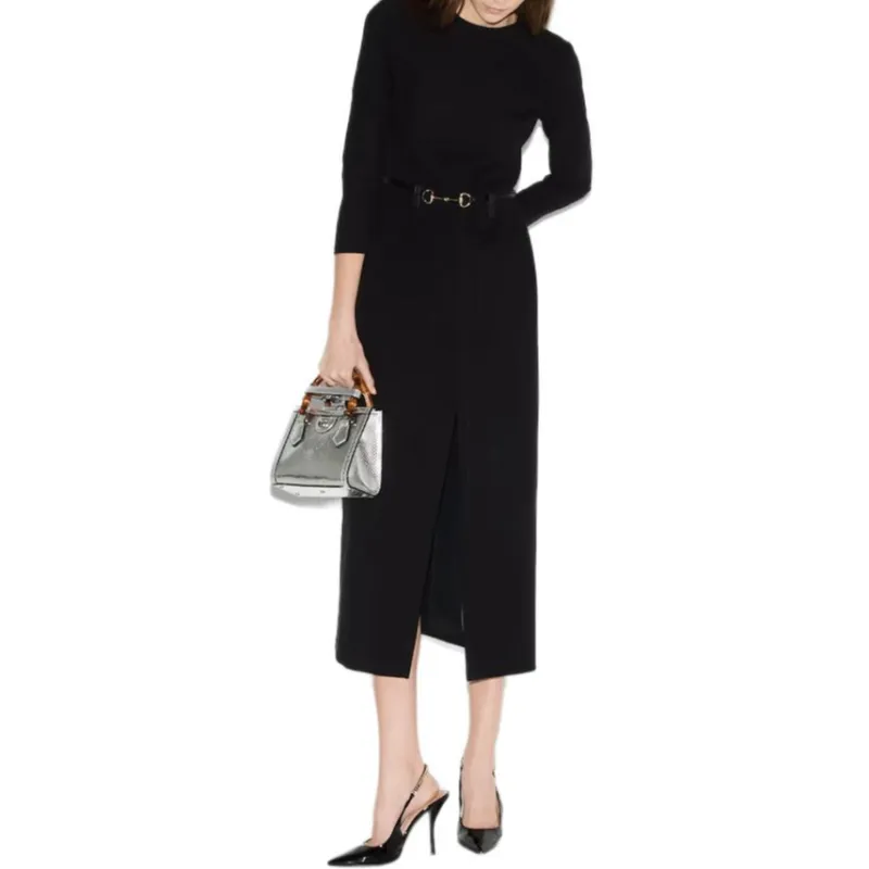 GUCCI SS25 Long Sleeved Dress Women's Black-1