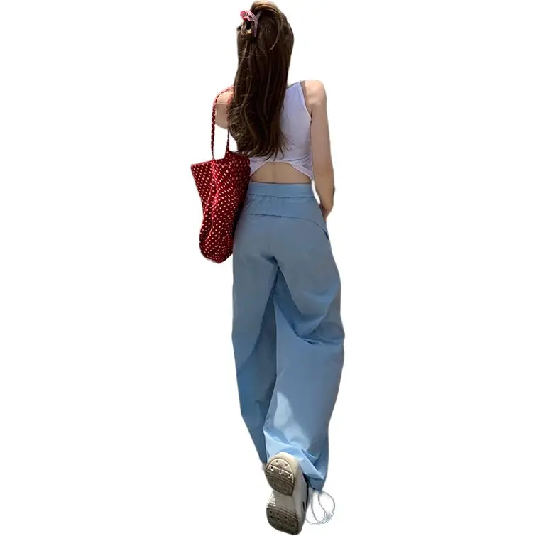 Wen Shan Casual Pants Women's Sky Blue-1