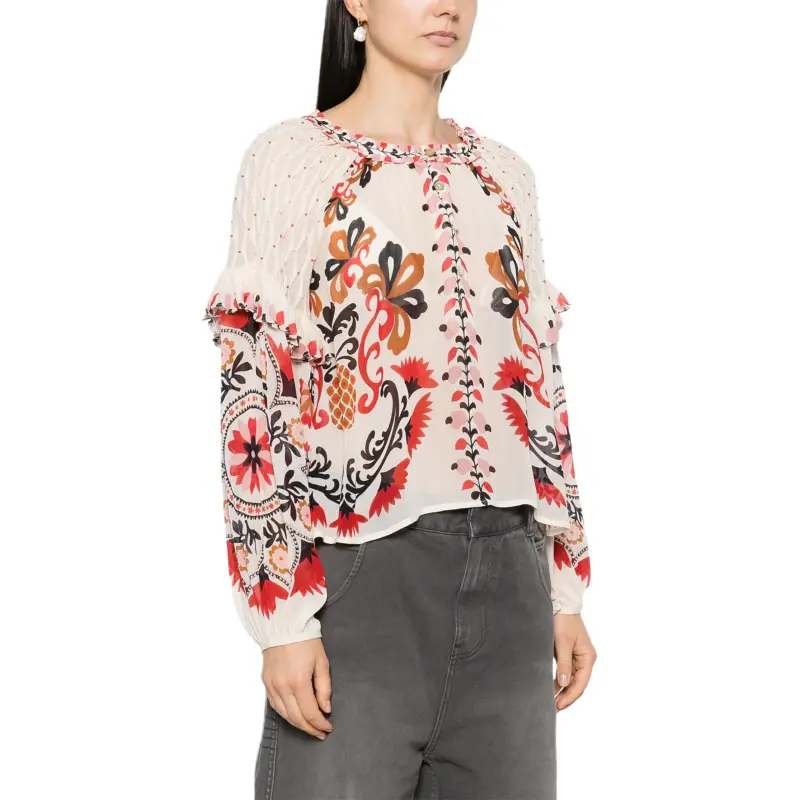Farm Rio Cashew Mandala Blouse-2