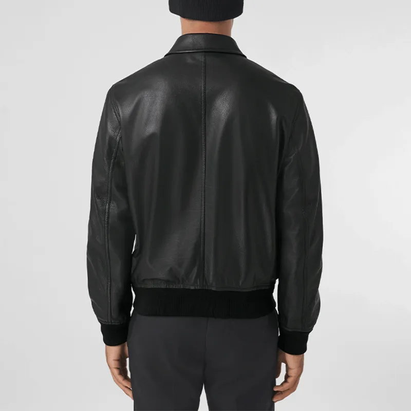 Burberry SS22 Leather Jackets Coats Men's Black-3