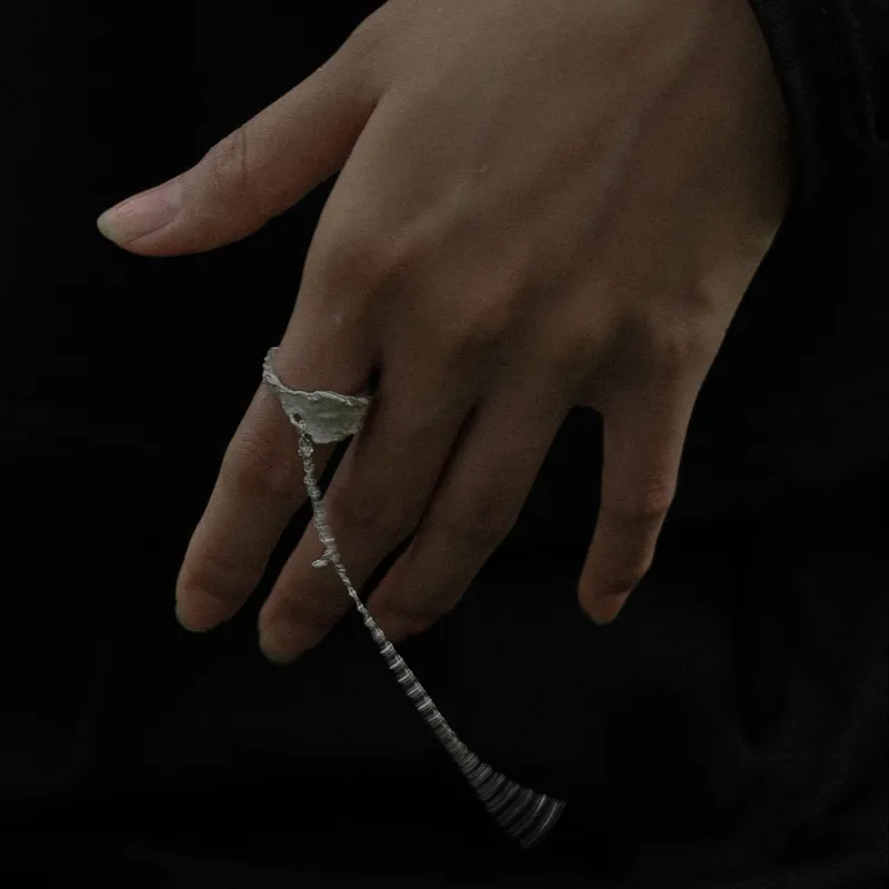 M.Wong 925 Sterling Silver Buckle Ring Women's-2