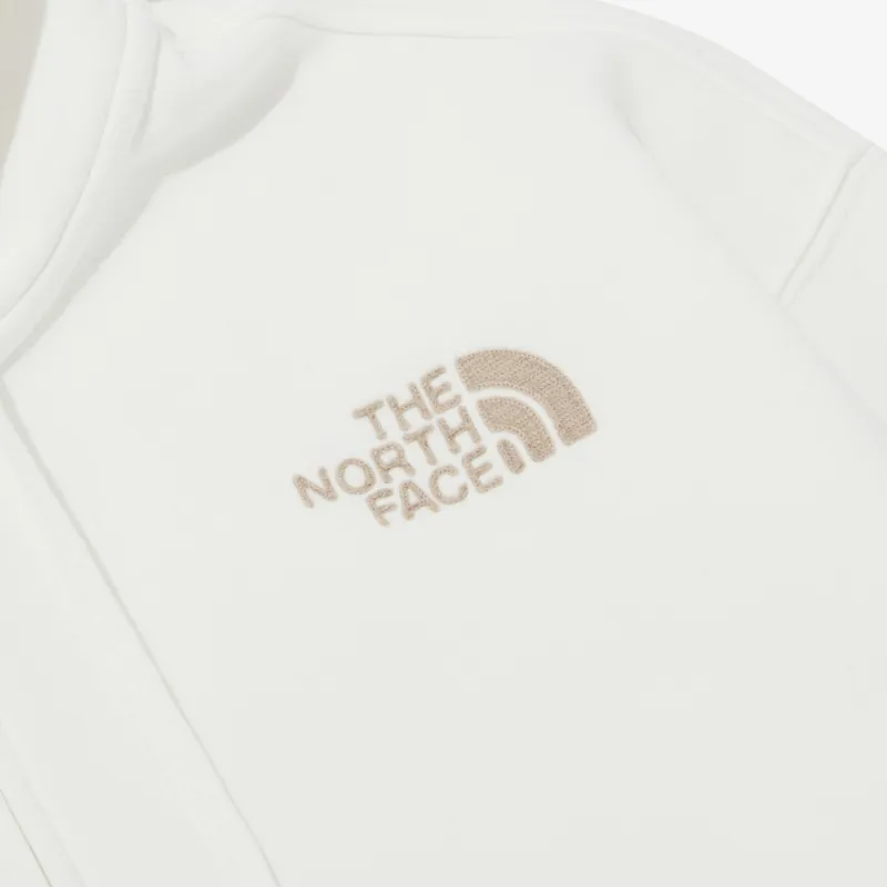 THE NORTH FACE Bonney Brushed Hood Zip Up Sweatshirt Unisex White-6