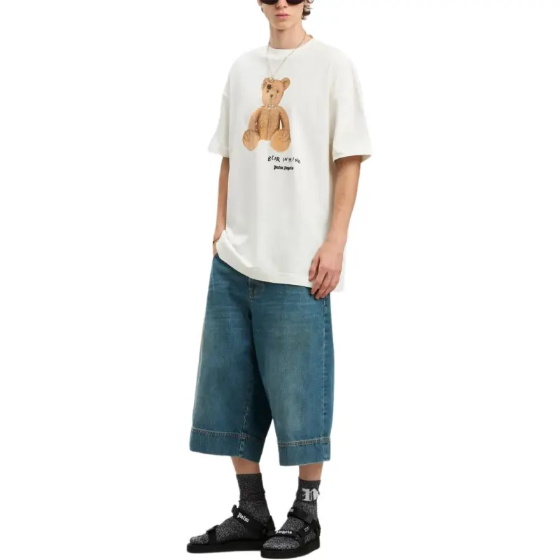 PALM ANGELS Bear In Mind T Shirt-1
