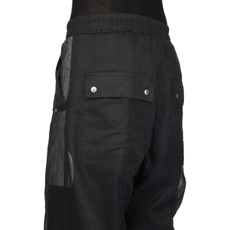RICK OWENS Wide Leg Drawstring Trousers-4