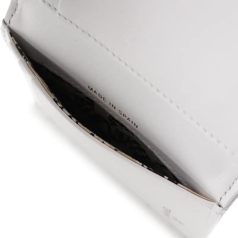 CHANEL Grain Caviar Calfskin Card Holder Women's White-4