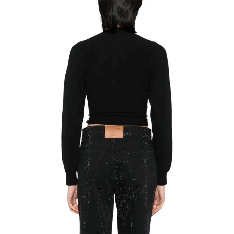 Alexander Wang Split Hem Cardigan Black-4