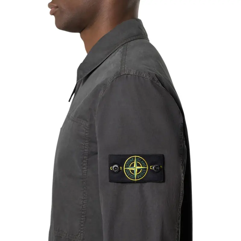 STONE ISLAND Compass Patch Zip Up Shirt Jacket-7