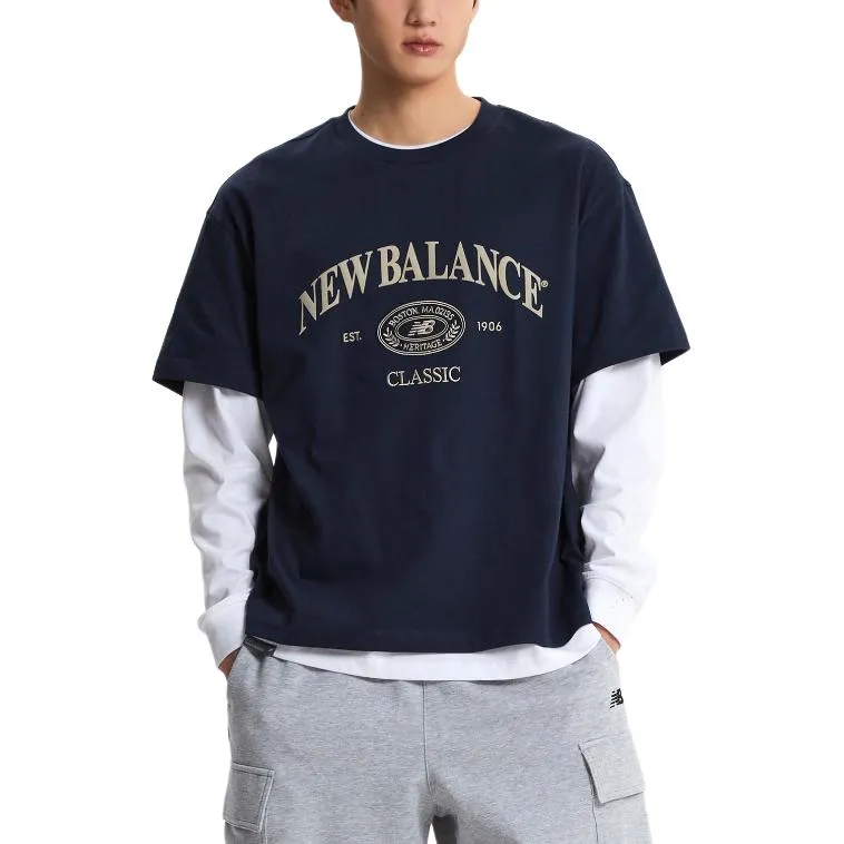 New Balance T Shirt Unisex Marine Blue-1