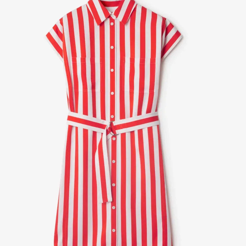 Burberry Short-Sleeved Dresses Women's Chili Red-1