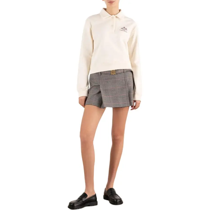 MIU MIU Checked Belted Mini Skirt-2