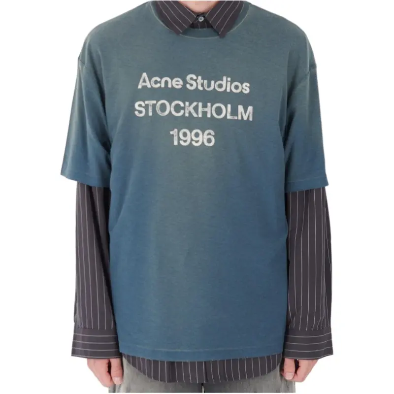 Acne Studios T Shirt Men's Dark Blue-4