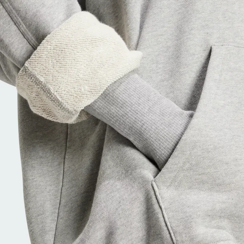 Adidas Essentials Loose French Terry Hoodie Medium Grey Heather-4