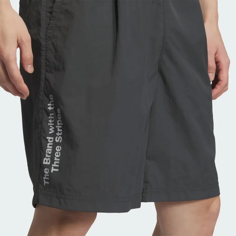 Adidas Casual Shorts Men's Solid Gray-4